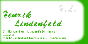henrik lindenfeld business card